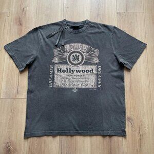 XXL AMIRI MEN'S GRAY RELAXED FIT COTTON T-SHIRT